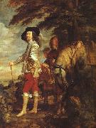 DYCK, Sir Anthony Van Charles I: King of England at the Hunt drh Spain oil painting artist